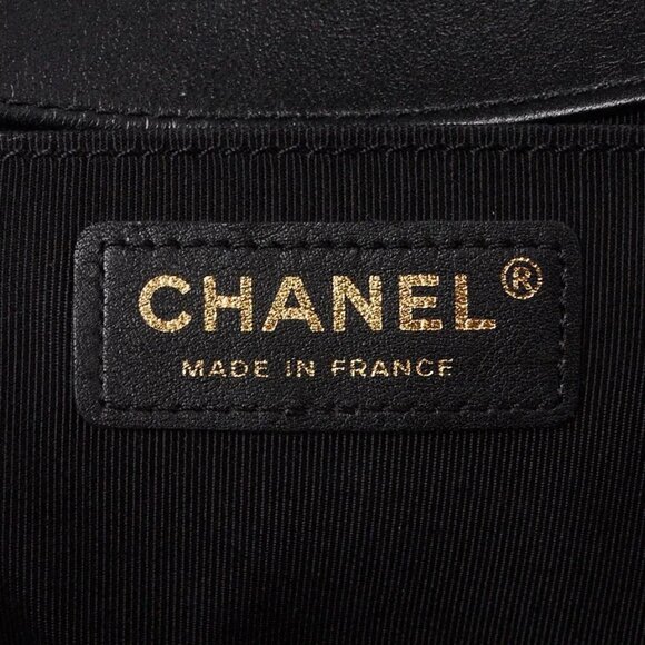 Chanel Black Woven Raffia and Lambskin Leather Medium Boy Bag - Picture 7 of 9